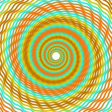 Abstract radial background featuring flowing wavy lines arranged in a color.. Illustrazione stock