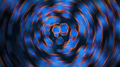 Abstract radial blur hexagonal background. 3d rendering backdrop Abstract ... Stock Photos