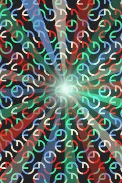 Abstract Radial Burst with Circular Elements Stock Photos