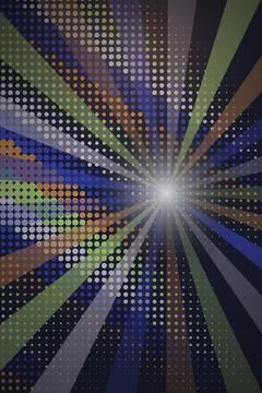 Abstract Radial Burst with Dot Pattern 스톡 일러스트