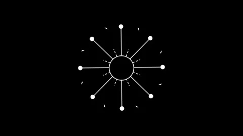 Abstract Radial circle motion graphics on black background. Stock Footage 315171198