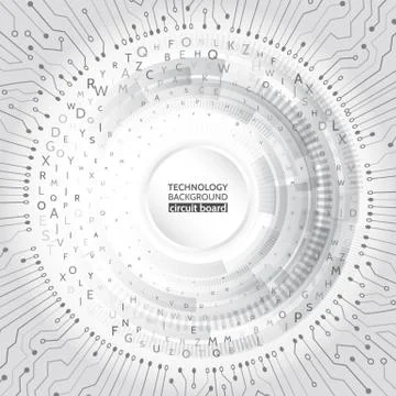 Abstract radial circuit texture concept. 스톡 일러스트