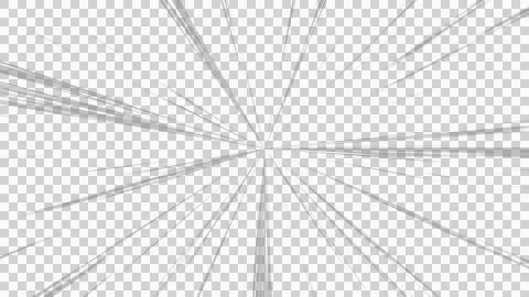 Abstract radial comic speed lines for motion, warp effect. Transparent. Stock Illustration