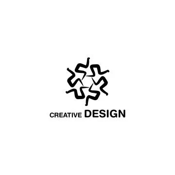 Abstract Radial Creative Logo Design Vector Art EPS10 Stock Illustration