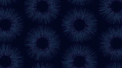 Abstract radial data rings on dark background, futuristic digital technology Stockbeeldmateriaal 334138491