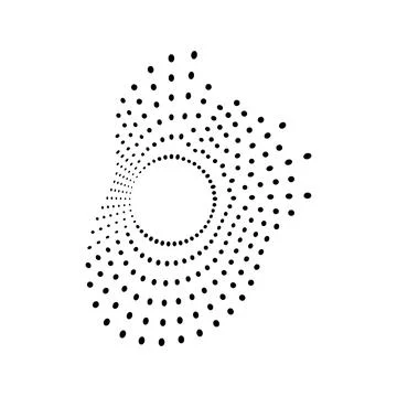 Abstract radial dot equalizer design expanding outwards Stock-Illustration