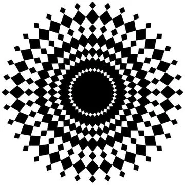 Abstract radial element on white. Geometric shape. Stockillustratie