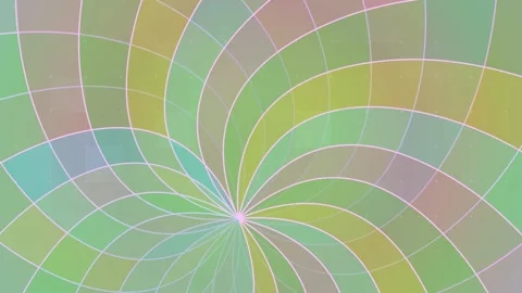 Abstract Radial Geometric Loop Neon Pastel Pattern with Rotation and Zoom - Stock Footage 335886399