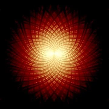 Abstract radial geometric pattern on a black background Stock Illustration