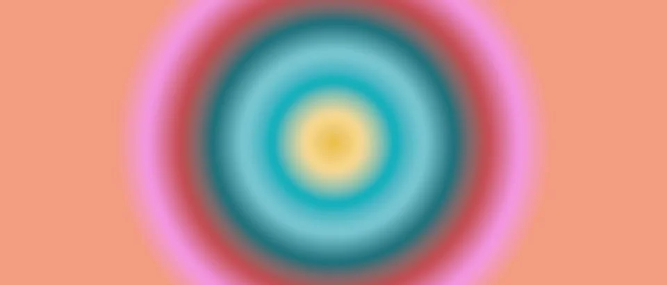 Abstract Radial Gradient Background with Multicolored Concentric Rings Stock Illustration