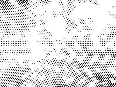 Abstract Radial Halftone Dots, Abstract black and white geometric halftone Ilustración de archivo