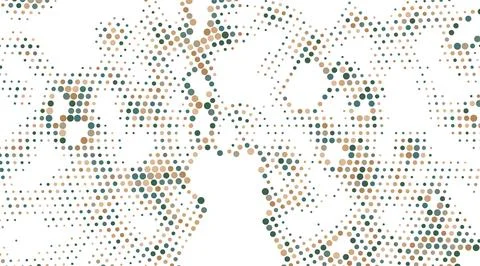 Abstract Radial Halftone Dots, Abstract black and white geometric halftone Ilustración de archivo