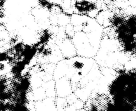 Abstract Radial Halftone Dots, Abstract black and white geometric halftone Ilustración de archivo