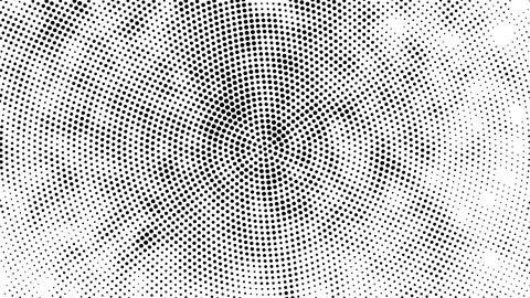 Abstract Radial Halftone Dots, Abstract black and white geometric halftone Ilustración de archivo
