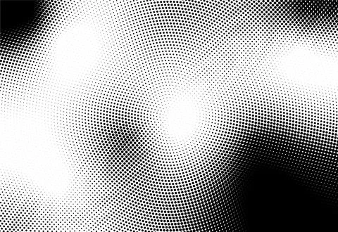Abstract Radial Halftone Dots, Abstract halftone dot pattern texture Illustrazione stock