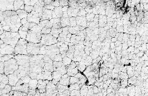 Abstract Radial Halftone Dots, Abstract black and white geometric halftone Ilustración de archivo