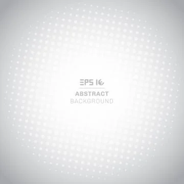 Abstract radial halftone pattern on white background with copy space. Stock Illustration
