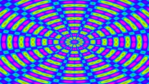 Abstract Radial Hypnotic Pattern with Vibrant Neon Colors Stock Footage 333082131