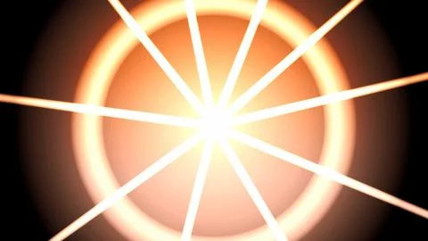 Abstract Radial Light Design with Warm Hues Illustrazione stock