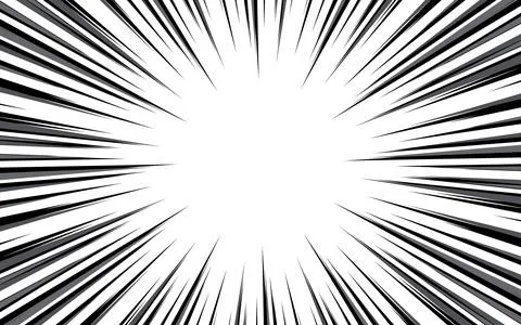 Abstract Radial Lines Background. Frame in manga and anime comics. Vector i.. Stock Illustration