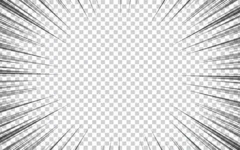 Abstract Radial Lines Background. Frame in manga and anime comics. Vector i.. Stock Illustration