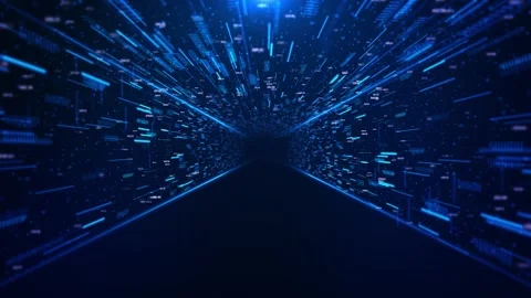 Abstract radial lines circular geometric background. Data flow tunnel. Explosion Stock Footage 341899733