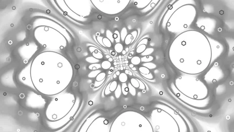 Abstract Radial Pattern Animation Revealing Intricate Gray Mandala Growing .. Stock Footage 337888213