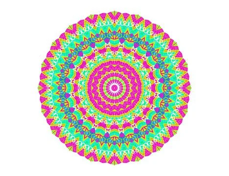 Abstract radial pattern Bright abstract radial color pattern on white back... Foto stock