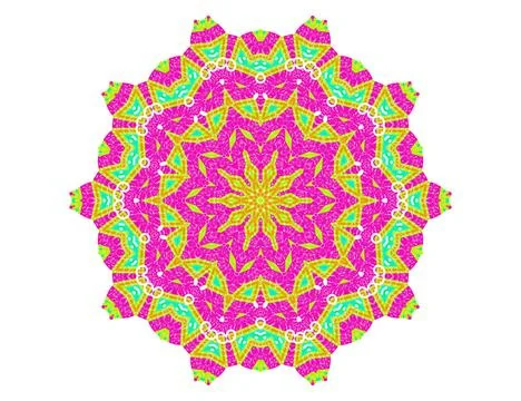 Abstract radial pattern Bright abstract radial fancy pattern on white back... Foto stock