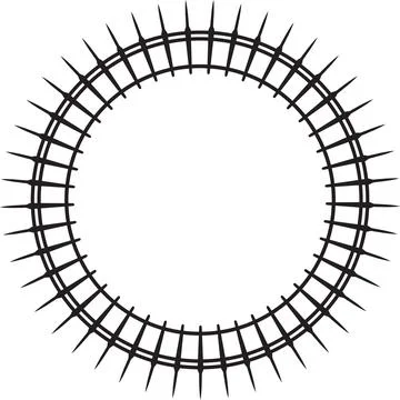Abstract radial pattern, circular design, geometric symmetry, digital art Stock Illustration