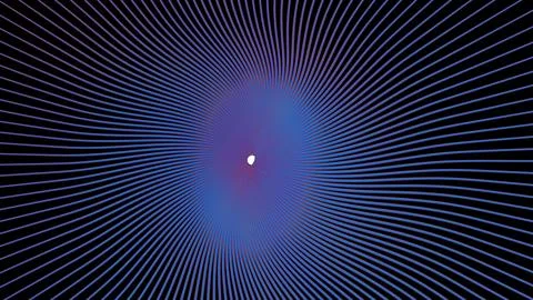 Abstract Radial Pattern with Colorful Concentric Waves Stock Illustration