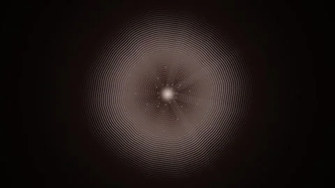 Abstract radial pattern with concentric circles and geometric shapes Stock Footage 347560897