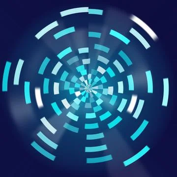 Abstract radial pattern with dynamic blue tones and motion effects 스톡 일러스트