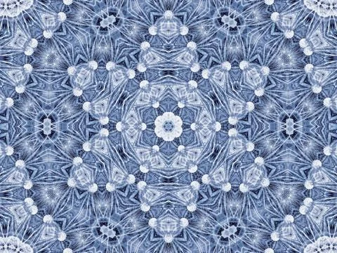 Abstract radial pattern of natural large dandelion flower Stock Illustration