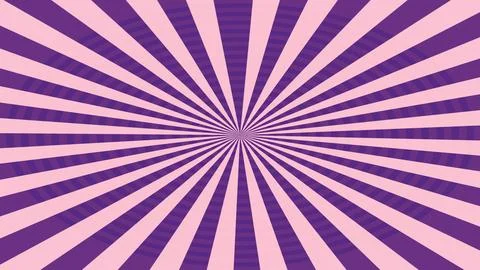 Abstract Radial Pattern with Purple and White Wavy Lines in Minimalist Design 스톡 일러스트