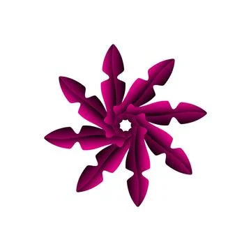 Abstract Radial Star Design with Sharp Purple Accents イラスト素材