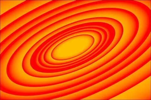 Abstract Radial Wave Gradient Background Orange Red Dynamic Design Illustrazione stock