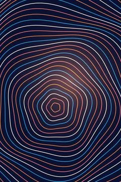 Abstract Radial Wave Pattern Dark Background Stock Illustration