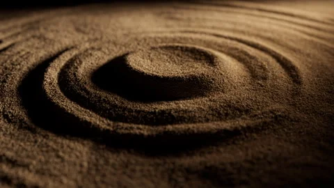 Abstract radial waves on sand Stock Footage 306401997