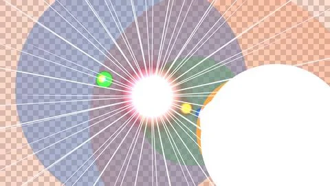 Abstract Radiating Light Design with Circular Shapes Stock Illustration