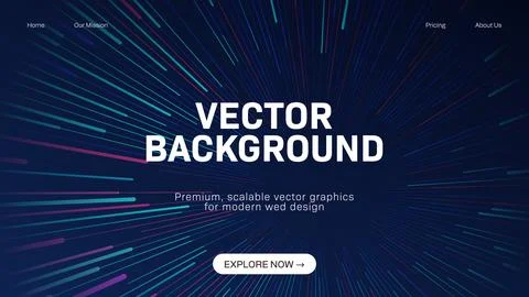 Abstract radiating lines background. This dynamic design features a dark bl.. Stock Illustration