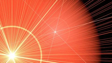 Abstract Radiating Lines Pattern in Vibrant Orange-Red Stock Illustration
