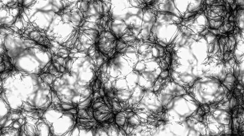 An abstract ragged and evolving shape reminiscent of a spider web. Stock Photos