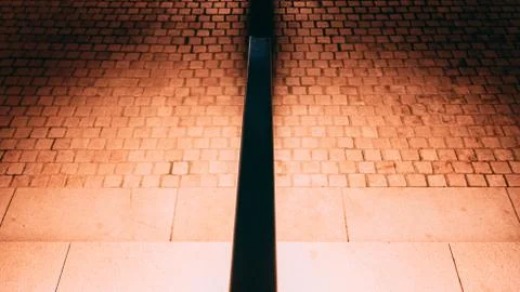 Abstract railing with illumination Stock-Fotos