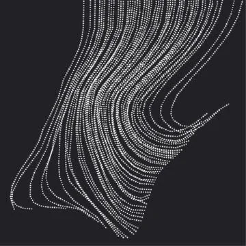 Abstract rain drop in concept style. dynamic emitted particles array. Vector  Stockillustratie