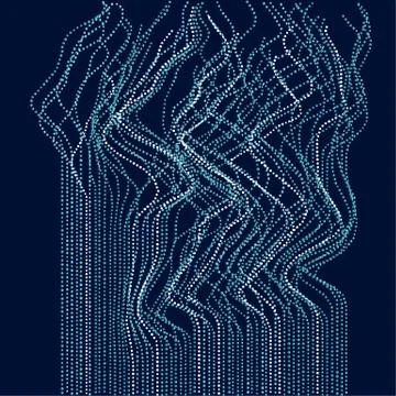 Abstract rain drop in concept style. dynamic emitted particles array. Vector  Stock Illustration