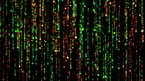 Abstract Rain Green and Orange Background Stock Footage 85115053