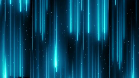 Abstract rain neon downwards LOOP 4K blue Stock Footage 106007563