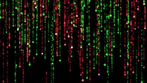 Abstract Rain Red and Green Background Stock Footage 85116211