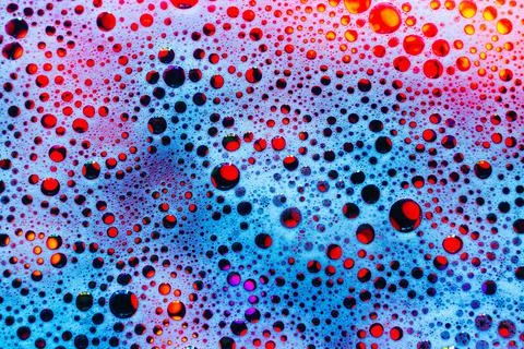 Abstract rainbow background. Colored soap foam texture. Gel foam with bubbles Foto stock